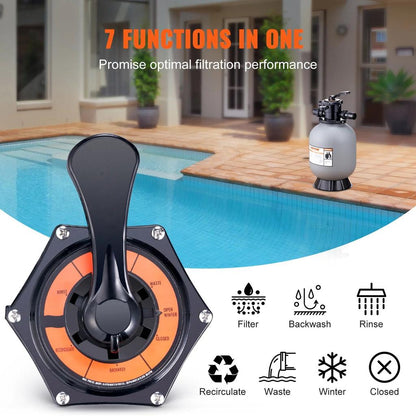 16/19/22 Inch Pool Sand Filter with 7-Way Valve by HitMyNeed