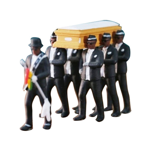1:64 Ghana Coffin Dancing Pallbearer Team Model standing by HitMyNeed