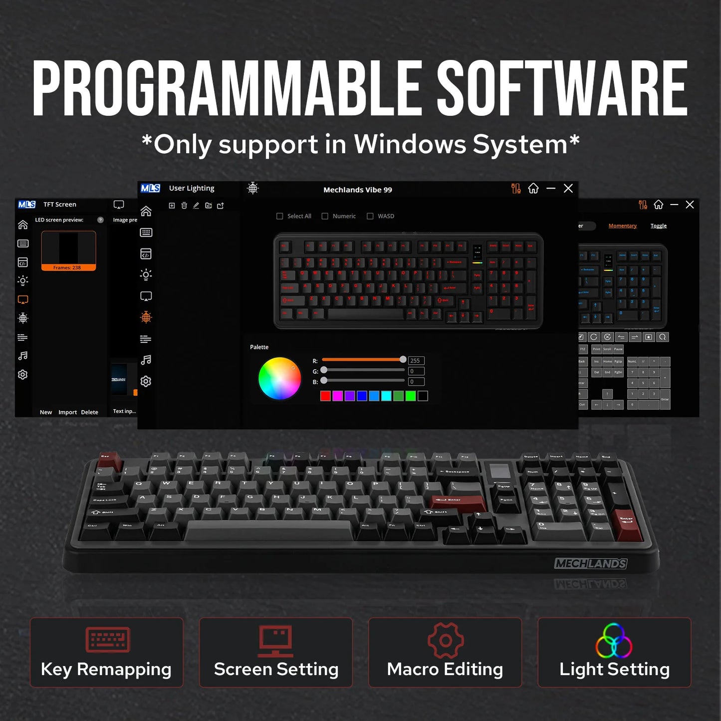 MechLands Vibe99 1800 Layout Tri‑Mode Mechanical Keyboard