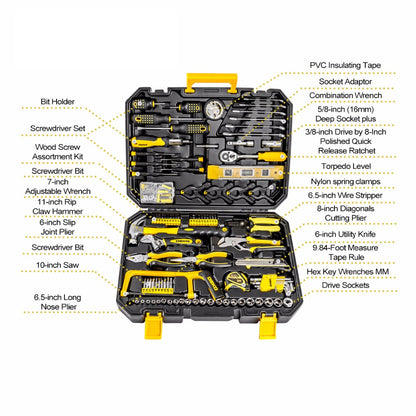 168-Piece Starter Home Tool Kit with Case by HitMyNeed