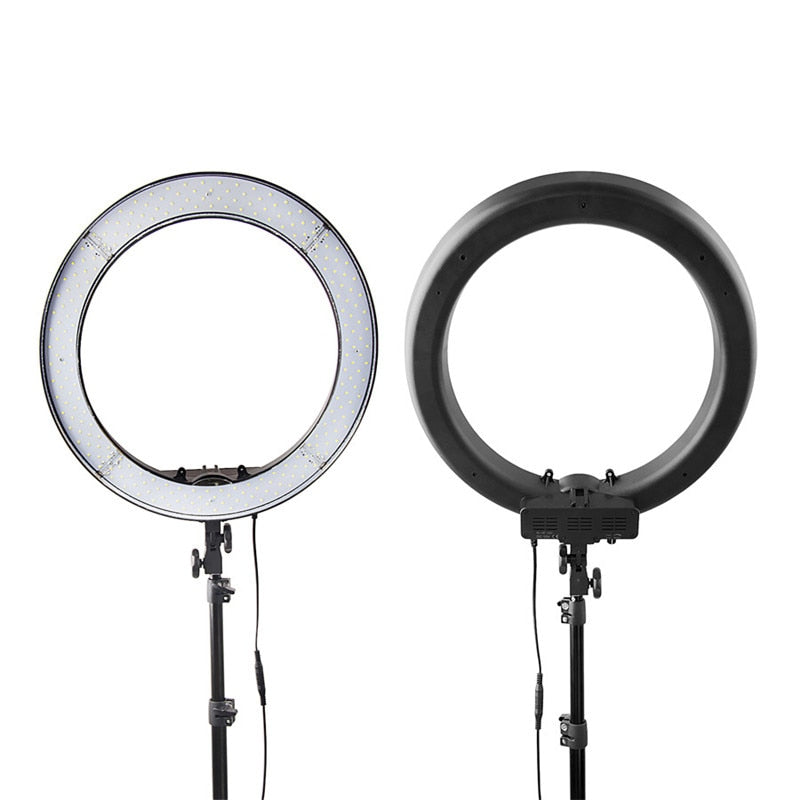 18" Dimmable LED Ring Light with Stand and Phone Mount by HitMyNeed