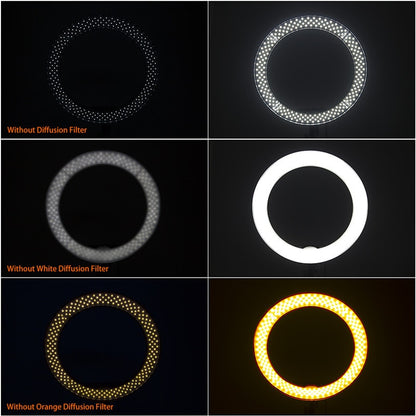 18" Dimmable LED Ring Light with Stand and Phone Mount by HitMyNeed