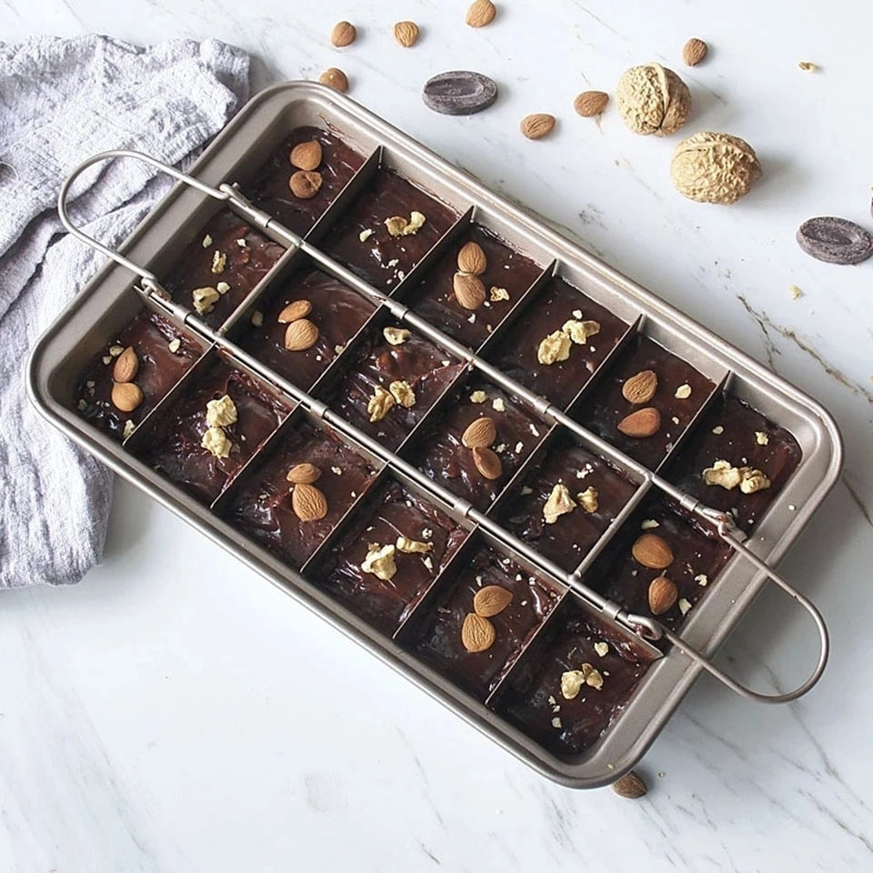18 Grid All Edge Non-Stick Brownie Pan by HitMyNeed