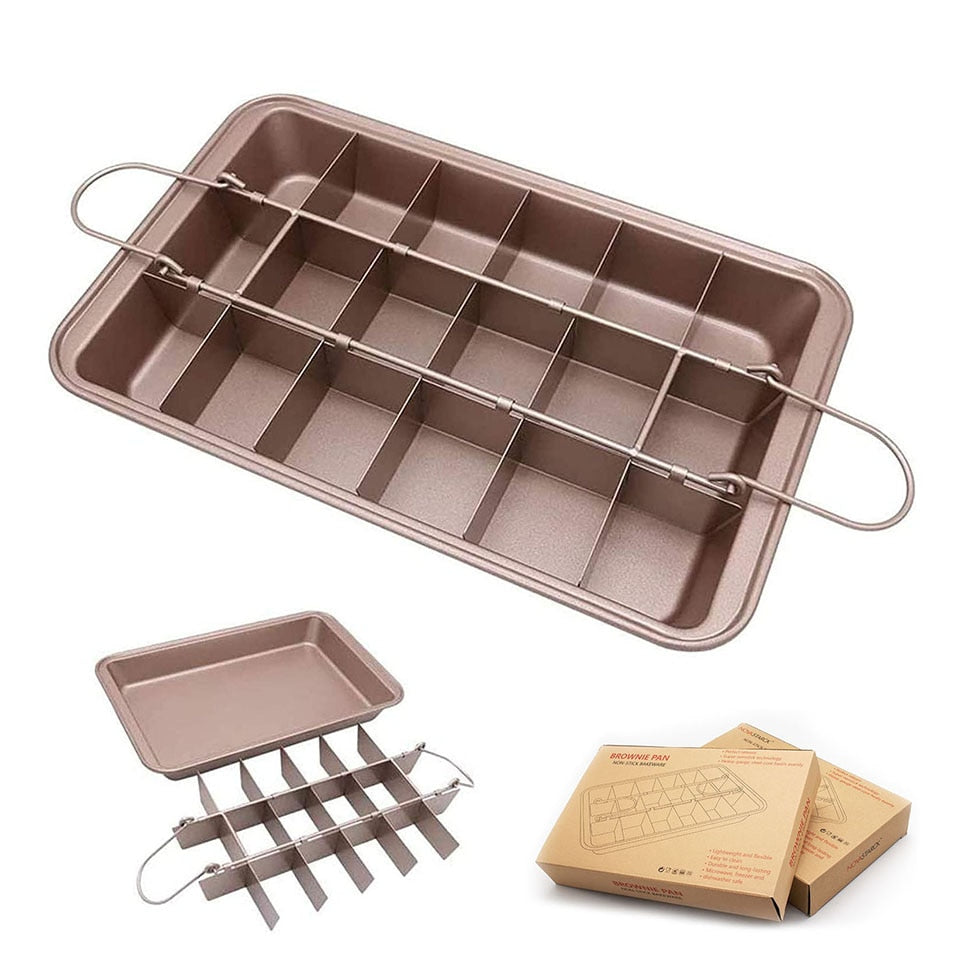 18 Grid All Edge Non-Stick Brownie Pan by HitMyNeed