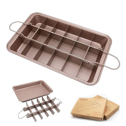18 Grid All Edge Non-Stick Brownie Pan by HitMyNeed