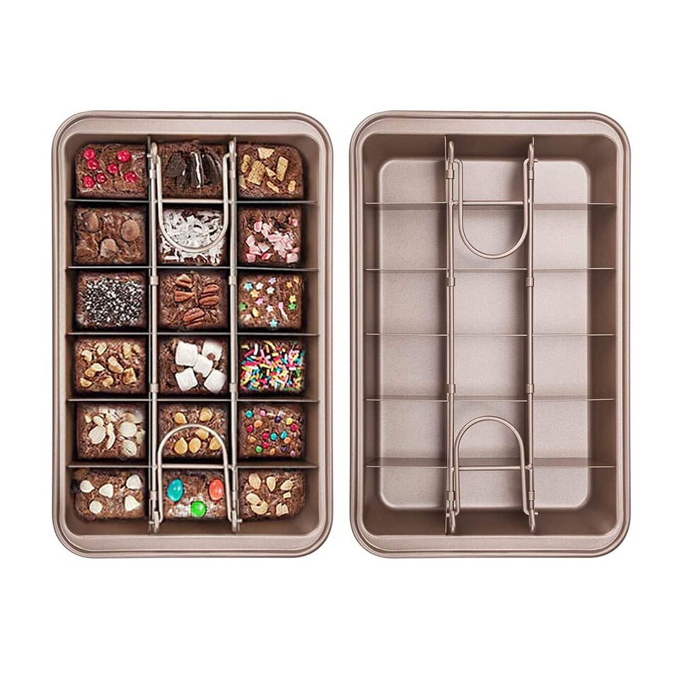18 Grid All Edge Non-Stick Brownie Pan by HitMyNeed