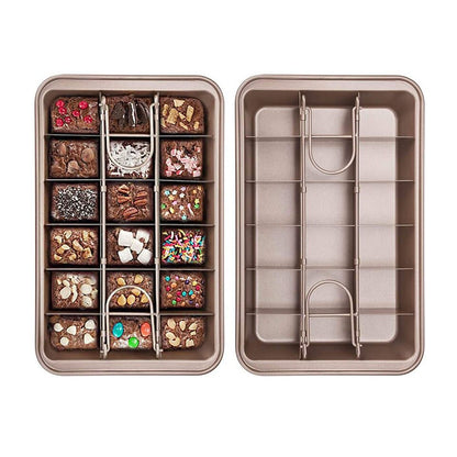 18 Grid All Edge Non-Stick Brownie Pan by HitMyNeed