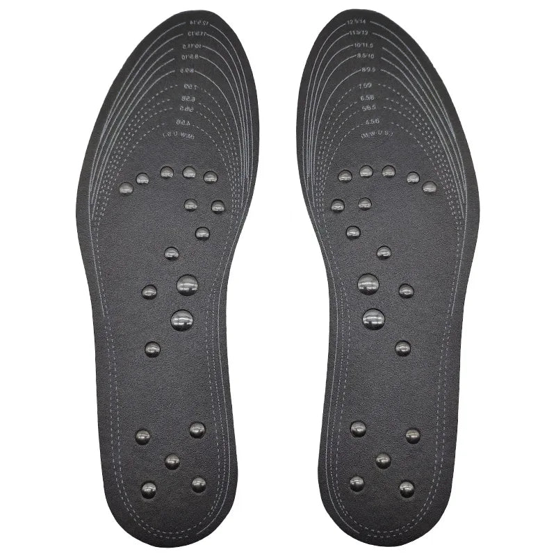 18 Magnet Unisex Acupressure Massage Insoles black by HitMyNeed