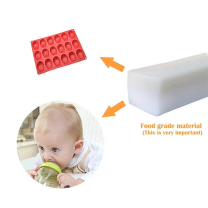 18 Slot Food Grade Silicone Madeleine Mold Tray by HitMyNeed