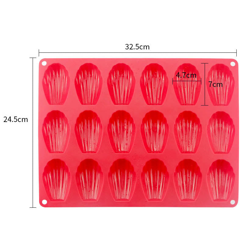 18 Slot Food Grade Silicone Madeleine Mold Tray by HitMyNeed