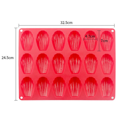 18 Slot Food Grade Silicone Madeleine Mold Tray by HitMyNeed