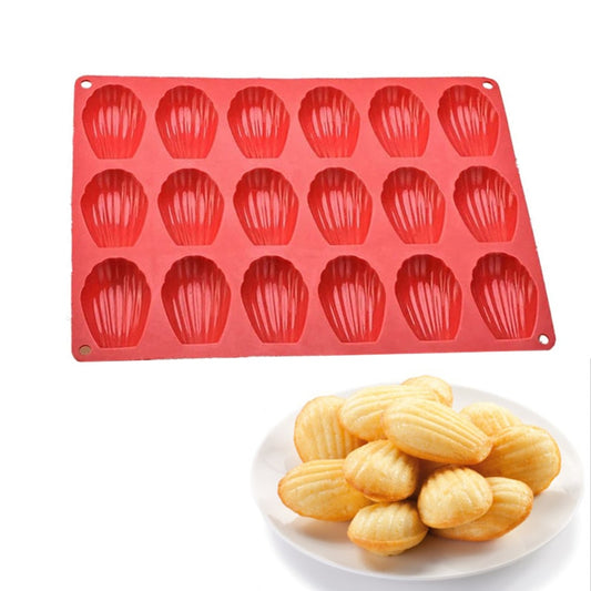 18-Slot Silicone Madeleine Mold Baking Tray by HitMyNeed