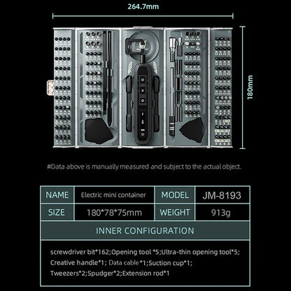 180-in-1 Cordless Precision Electric Screwdriver Kit by HitMyNeed