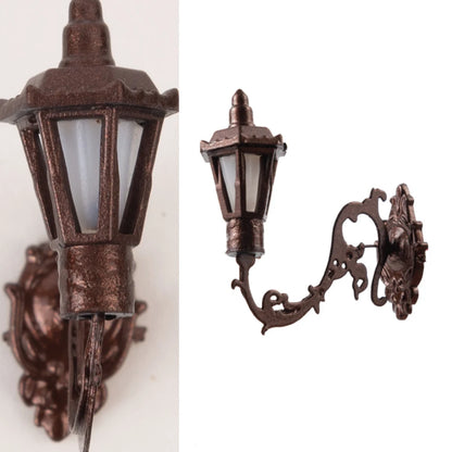 1:87 Retro Gooseneck Wall Light for Miniature Scenes by HitMyNeed