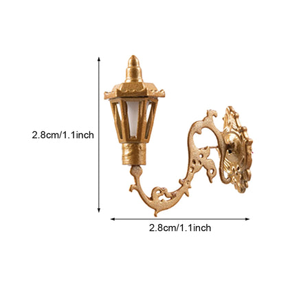 1:87 Retro Gooseneck Wall Light for Miniature Scenes by HitMyNeed