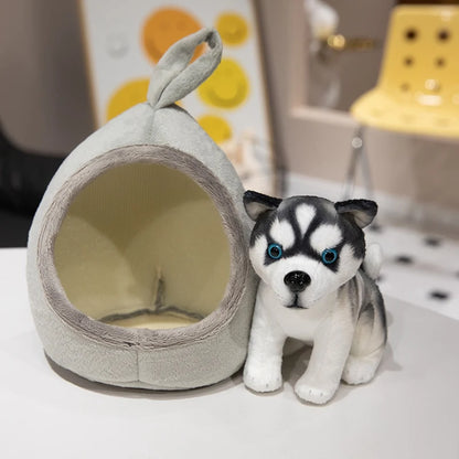 18cm Safari Animal Plush Toy Pillow for Kids gray-dog-yxj by HitMyNeed