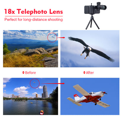 18X Mobile Telephoto Camera Phone Zoom Lens Kit by HitMyNeed