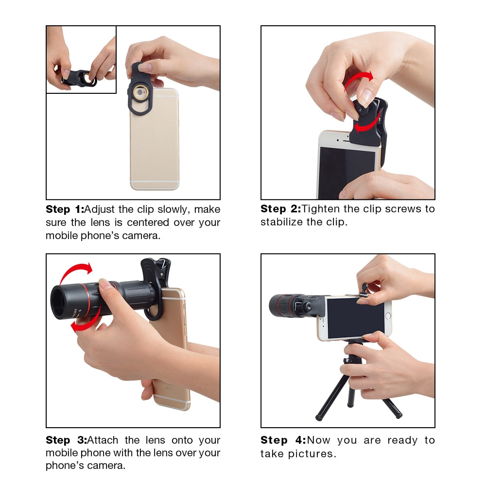 18X Mobile Telephoto Camera Phone Zoom Lens Kit by HitMyNeed