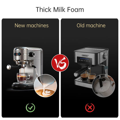 19-Bar Slim Stainless Steel Espresso & Cappuccino Maker by HitMyNeed