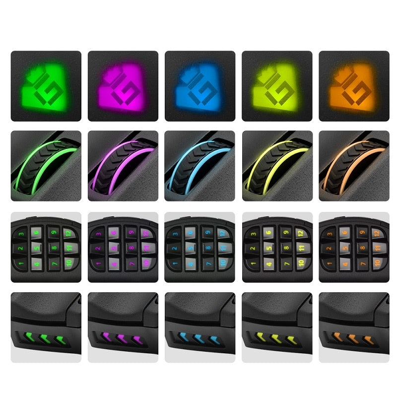 19-Button USB Gaming Mouse with Programmable Controls by HitMyNeed