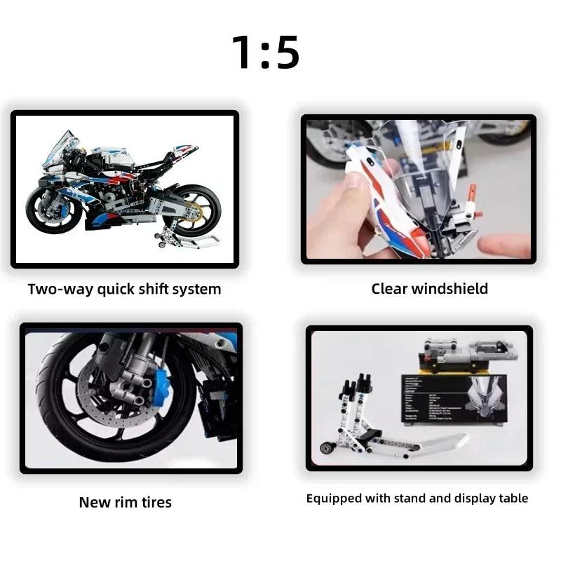 1920pcs Motorcycle Building Blocks Model Kit by HitMyNeed