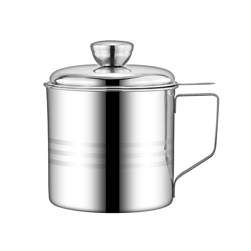 1.2L Stainless Steel Cooking Oil Strainer Pot by HitMyNeed