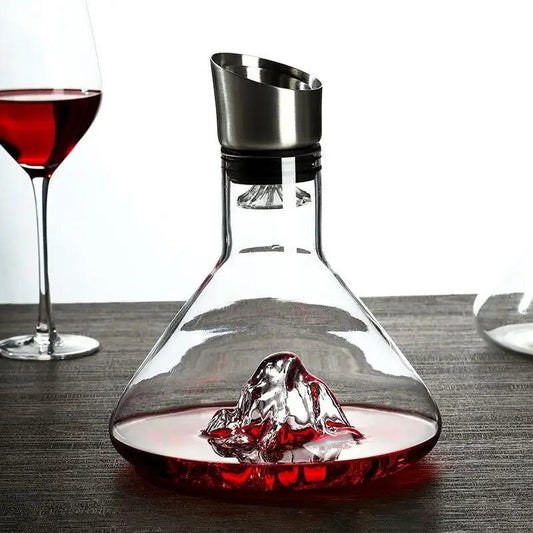 1.5L Lead-Free Crystal Wine Decanter Iceberg Design by HitMyNeed