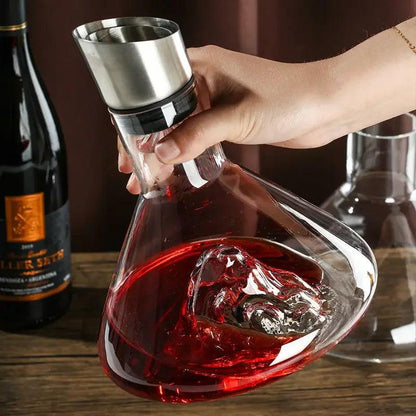1.5L Lead-Free Crystal Wine Decanter Iceberg Design by HitMyNeed
