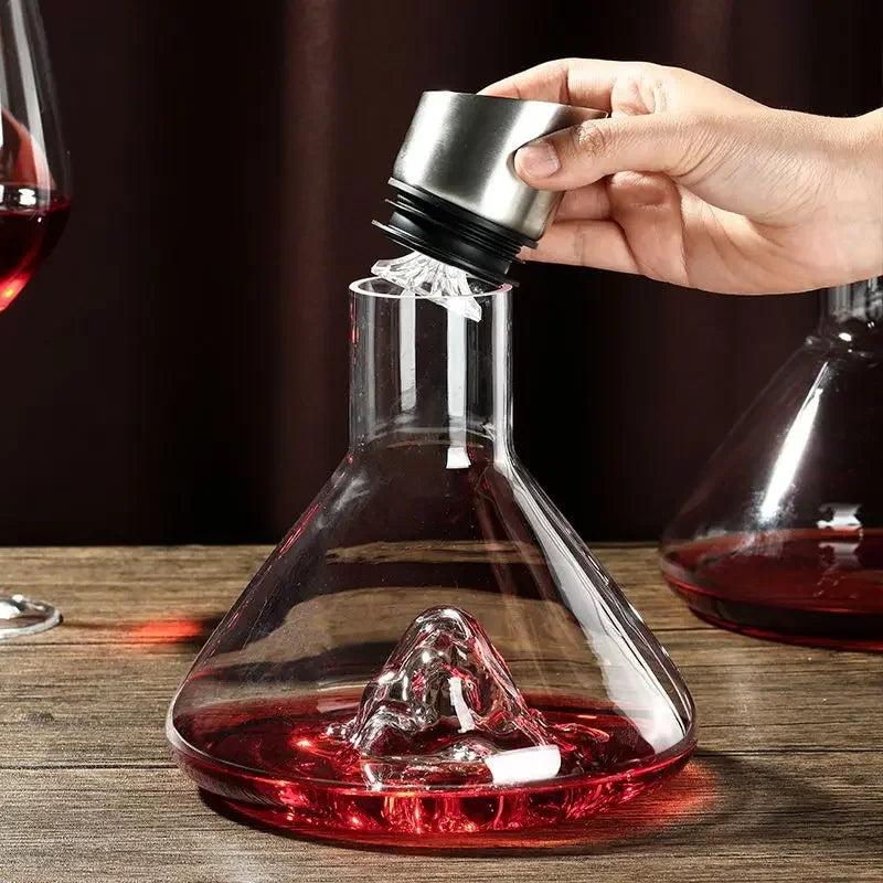 1.5L Lead-Free Crystal Wine Decanter Iceberg Design by HitMyNeed