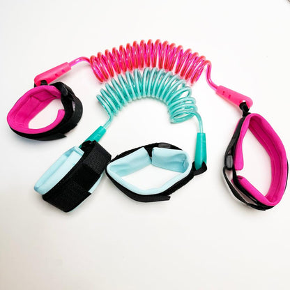 1.5m Child Safety Anti-Lost Wrist Link - Pink & Green by HitMyNeed
