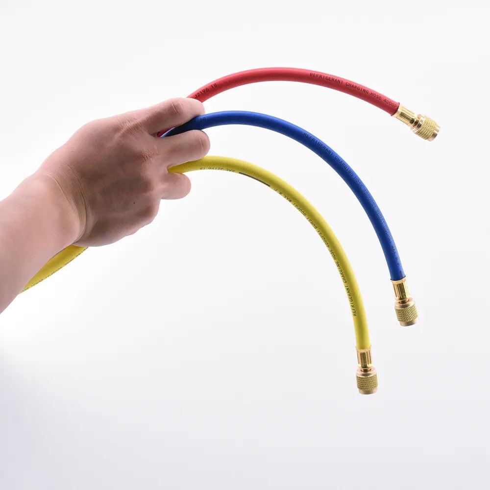 1.5m Refrigeration Charging Hose Set for HVAC Manifolds by HitMyNeed
