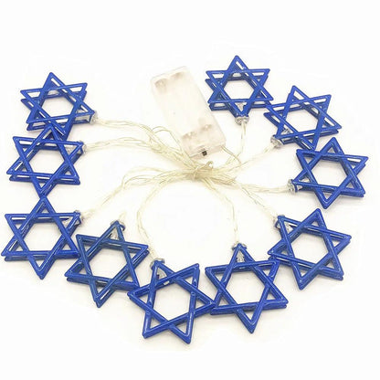 1.65m Star of David LED String Lights, 10 LEDs by HitMyNeed