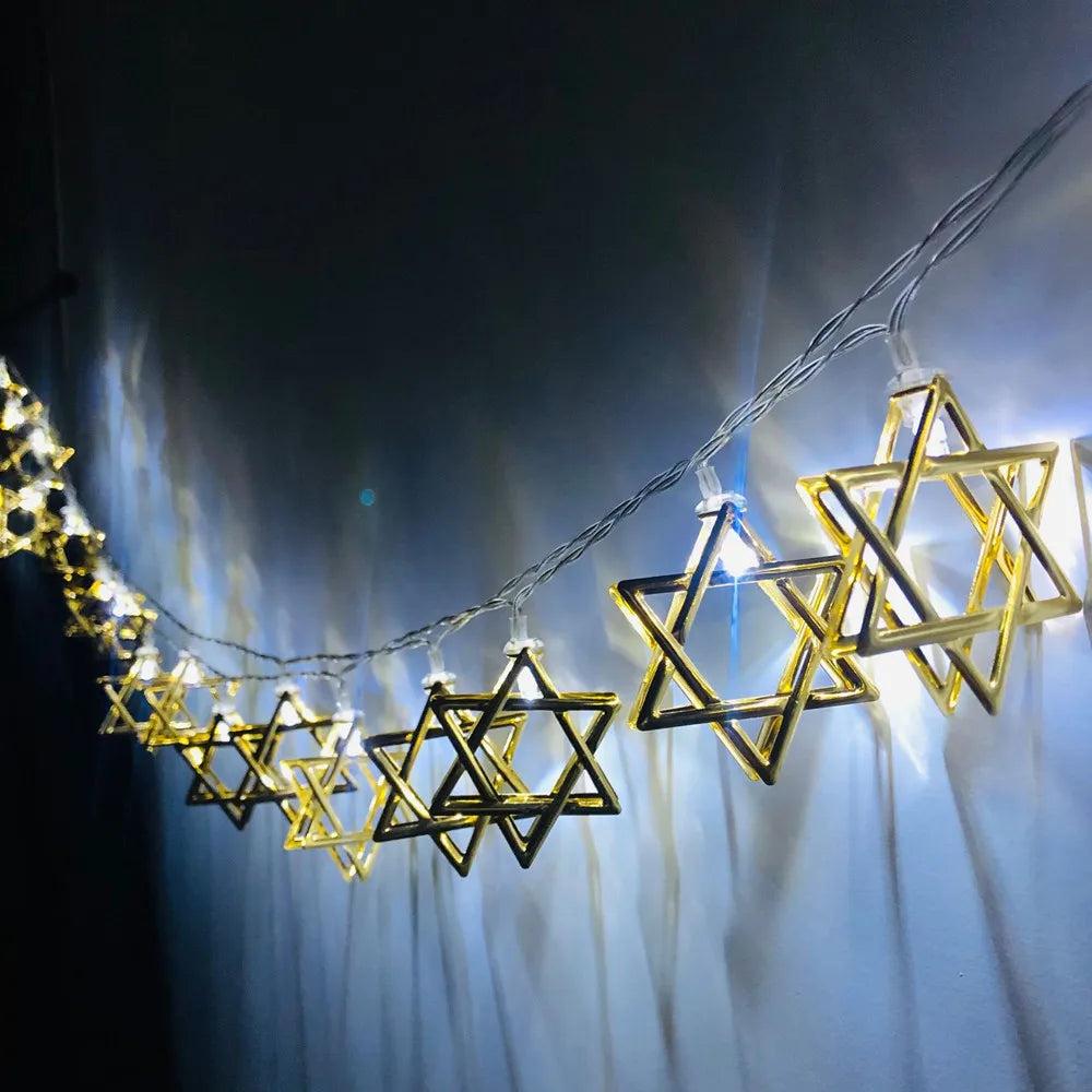 1.65m Star of David LED String Lights, 10 LEDs c by HitMyNeed