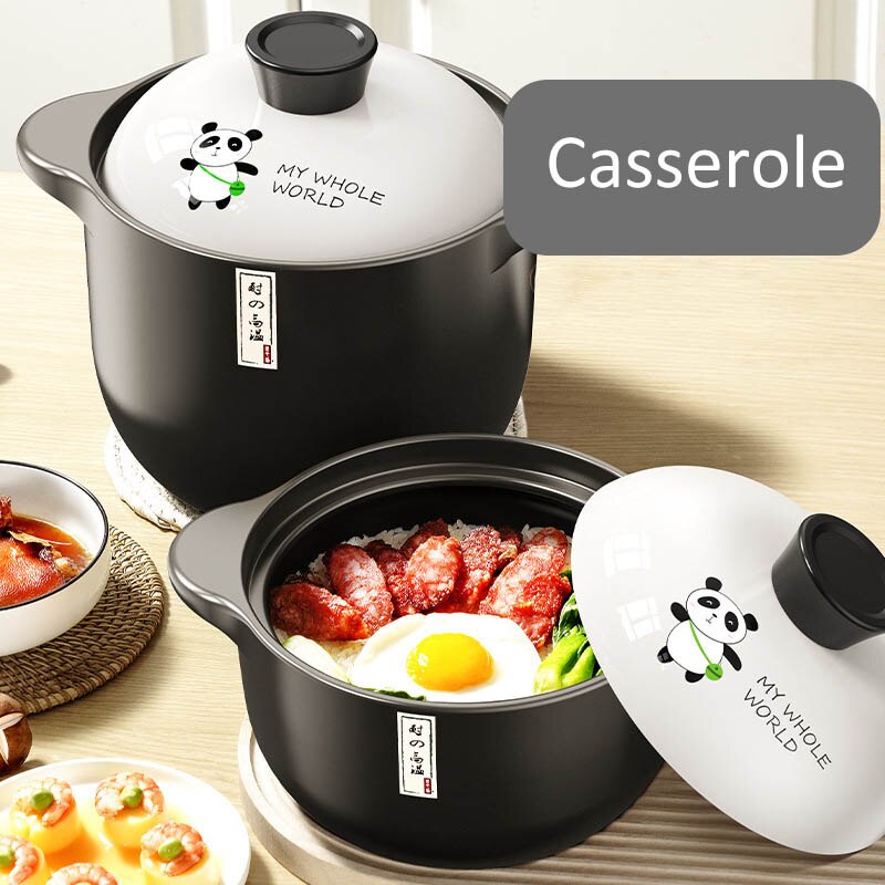 1.6L Ceramic Casserole Pot with Lid by HitMyNeed