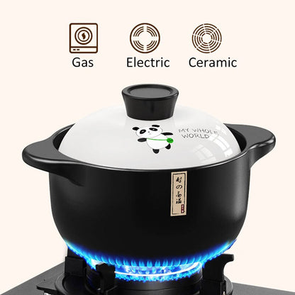 1.6L Ceramic Casserole Pot with Lid by HitMyNeed