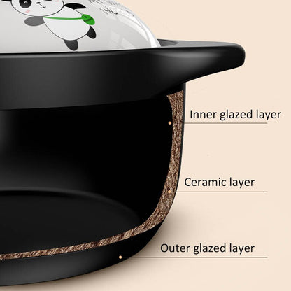 1.6L Ceramic Casserole Pot with Lid by HitMyNeed