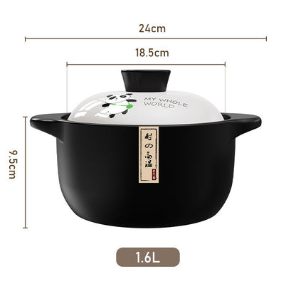 1.6L Ceramic Casserole Pot with Lid by HitMyNeed
