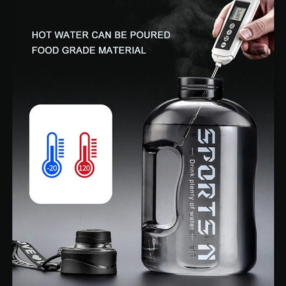 1.7L & 2.7L Large Sports Water Bottle for Gym & Outdoor by HitMyNeed