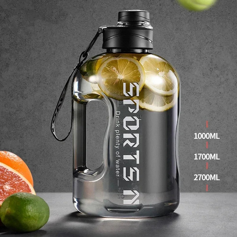 1.7L & 2.7L Large Sports Water Bottle for Gym & Outdoor by HitMyNeed
