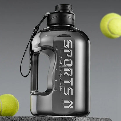 1.7L & 2.7L Large Sports Water Bottle for Gym & Outdoor black 1-7l by HitMyNeed