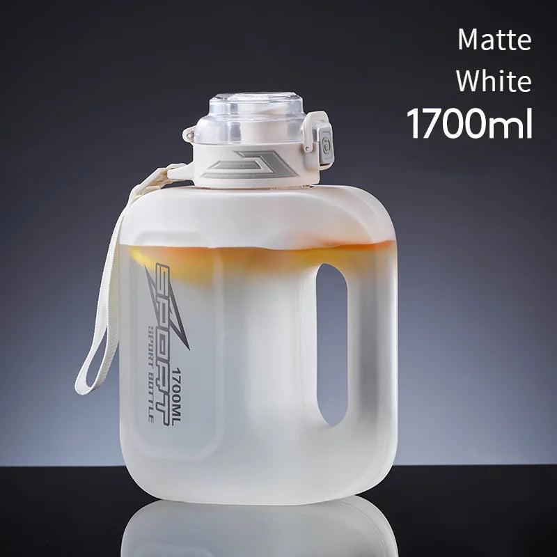 1.7L Double Drink Sports Bottle for Hot & Cold Drinks matte-white-1700ml by HitMyNeed