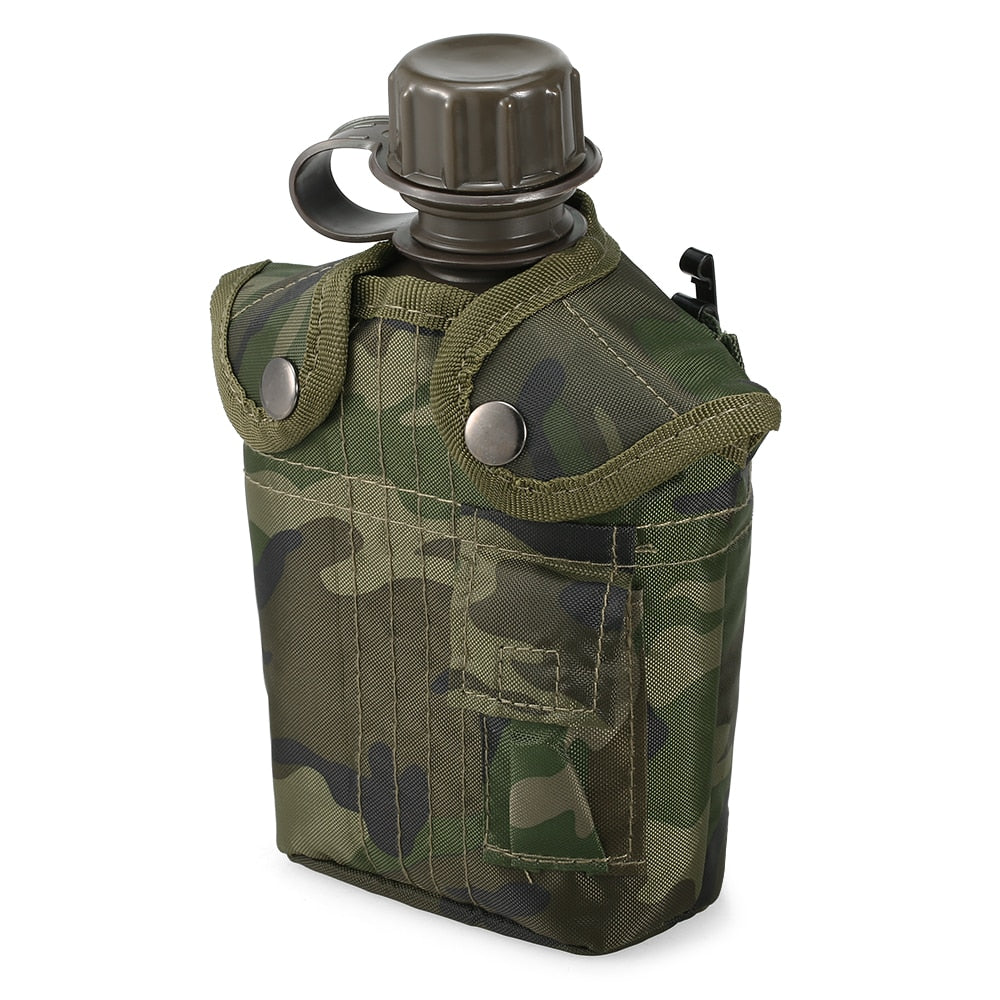 1L Army Water Bottle with Camouflage Cover by HitMyNeed