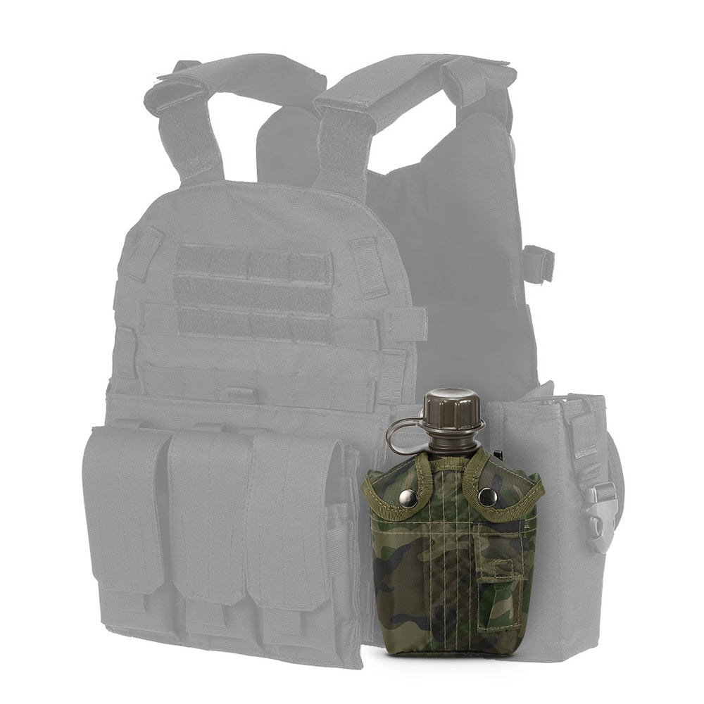 1L Army Water Bottle with Camouflage Cover by HitMyNeed