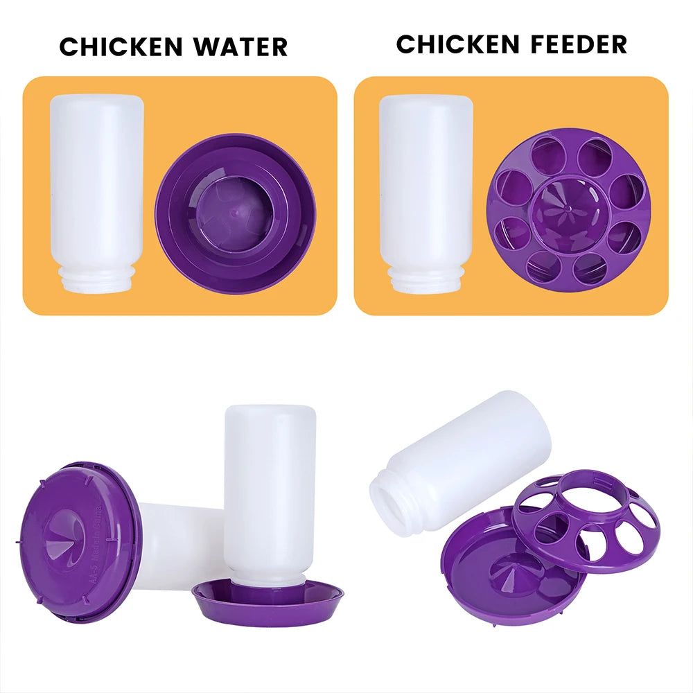 1L Automatic Chicken & Quail Bucket Drinker by HitMyNeed