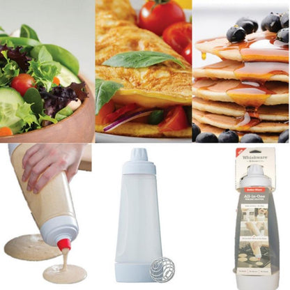 1L Pancake Batter Bottle with Stainless Stirring Ball by HitMyNeed