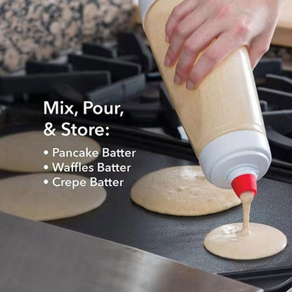 1L Pancake Batter Bottle with Stainless Stirring Ball by HitMyNeed