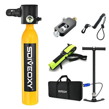 1L Portable Refillable Scuba Diving Cylinder orange-d-set by HitMyNeed