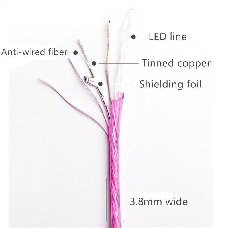 1m Luminous USB Charging Cable with Flowing LED Lights by HitMyNeed