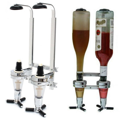 2-Bottle Wall Mounted Liquor Dispenser Holder by HitMyNeed