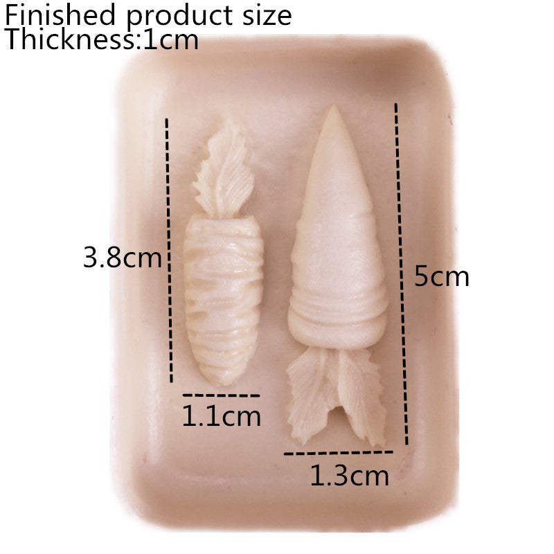 2-Cavity Silicone Carrot Mold for Baking & Crafts by HitMyNeed